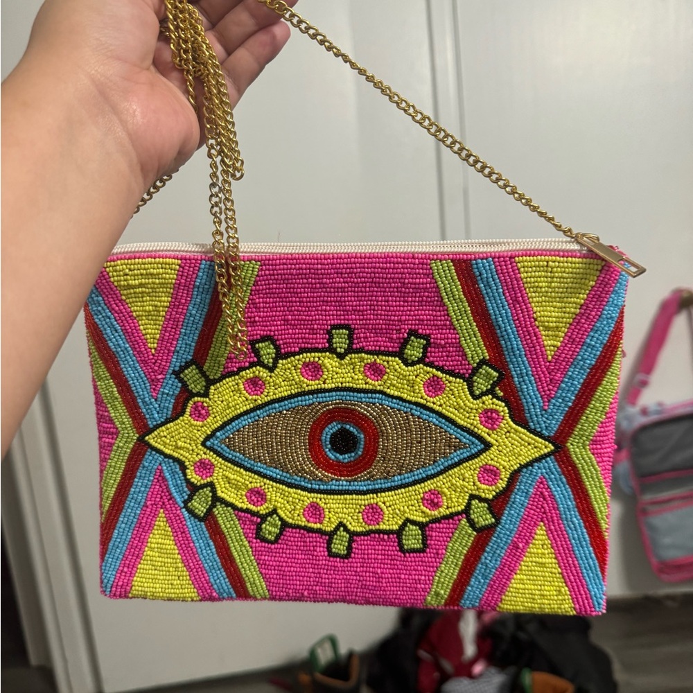 Beaded eye purse